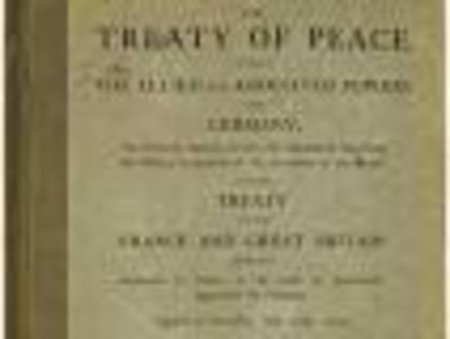 The Treaty of Versailles signed