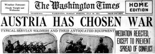 Austria-Hungary Declare War on Serbia