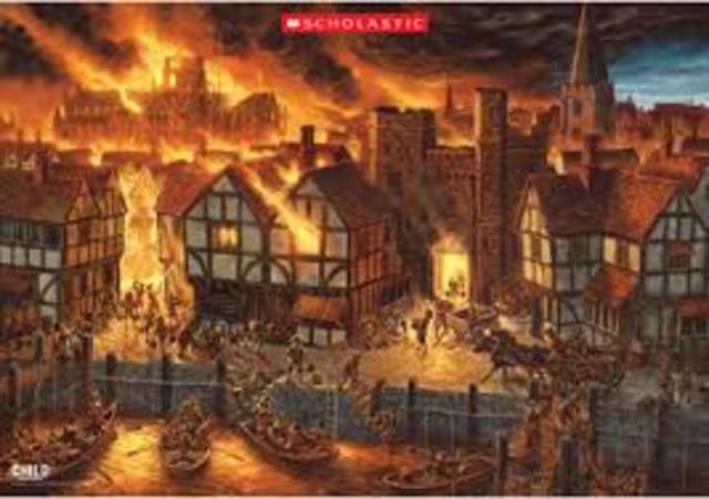 Great Fire destroys much of London
