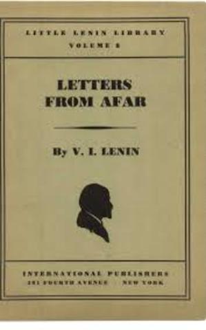Lenin "Letters from Afar," are published