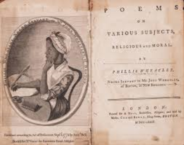 African American poet Phillis Wheatley's