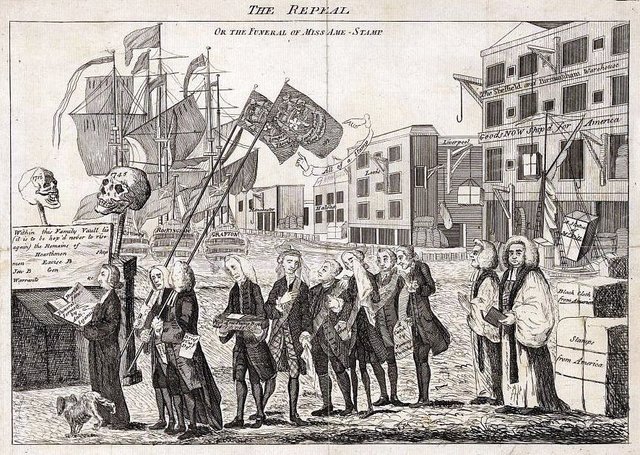 British Parliament passes stamp Act for taxing american colonies