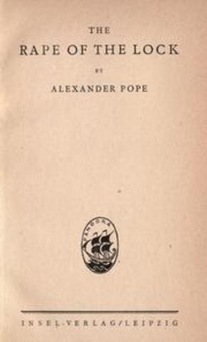 Alexander Pope publishes part of The Rape of the Lock
