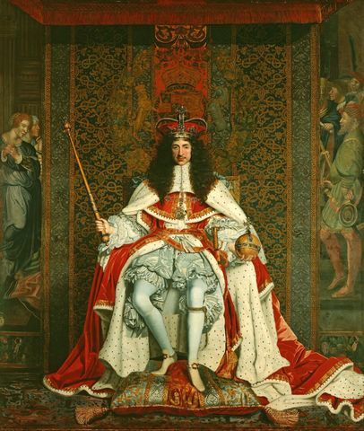 Charles II is proclaimed king of England (crowned in 1661).
