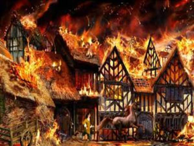 Great Fire destroys muh of London