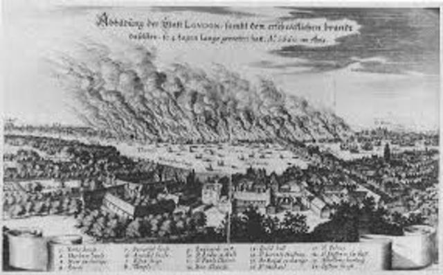 Great Fire destroys much of London