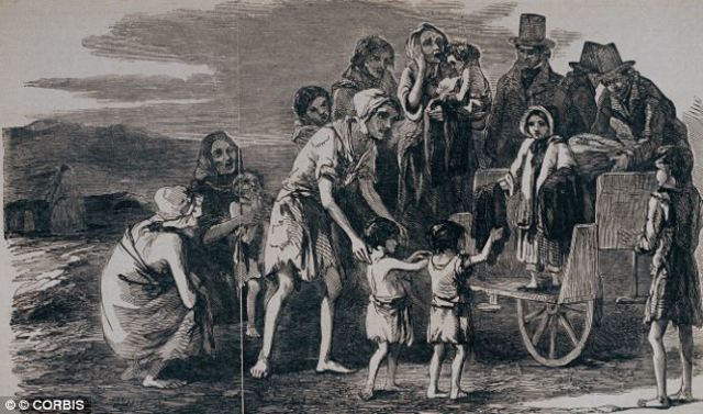 The potato famine in Ireland occurs.