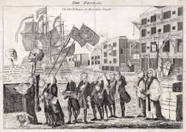 British Parliament passes stamp act for taxing American Colonies