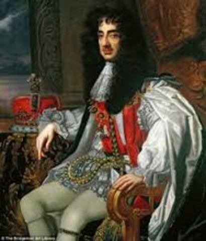 Charles II is proclaimed king of England (crowned in 1661)
