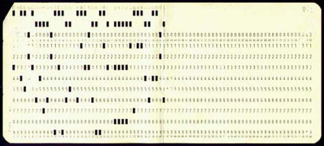 La primera tarjeta perforada