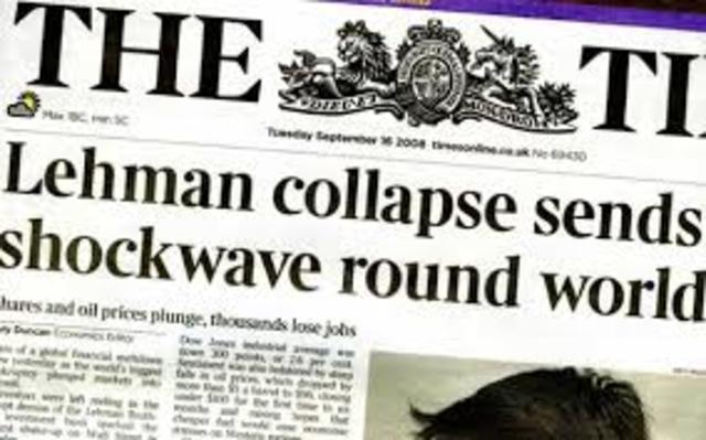 Lehman Brothers files for bankruptcy-court protection.