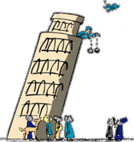 Galileo y el experimento en la torre de Pisa