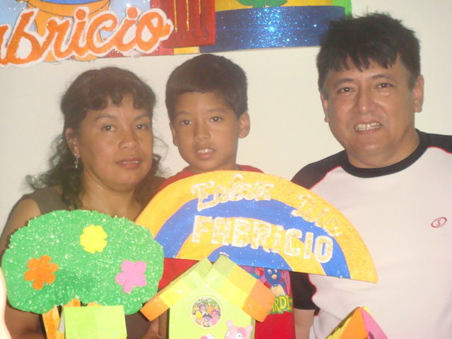 Celebrando mi fiesta cuando Cumplí tres años