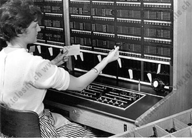 Central téléphonique, années 60