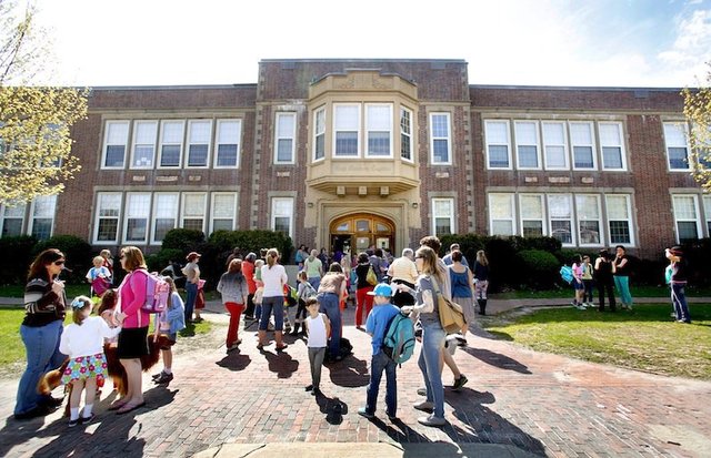 Attending school at Longfellow Elementary