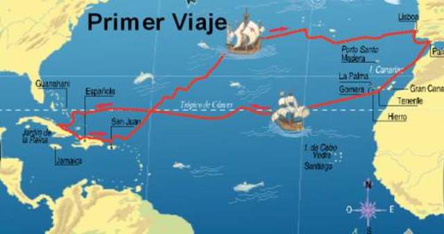 Comienza el primer viaje de Colón