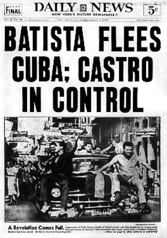 Fidel Castro takes controll of Cuba
