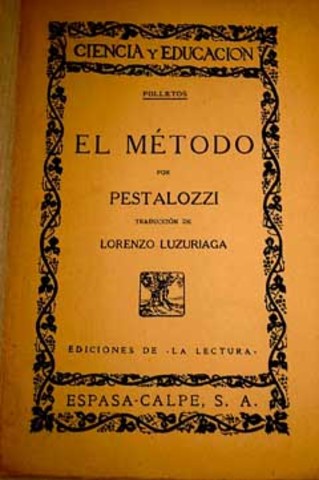 Algunas obras de Pestalozzi en 1801