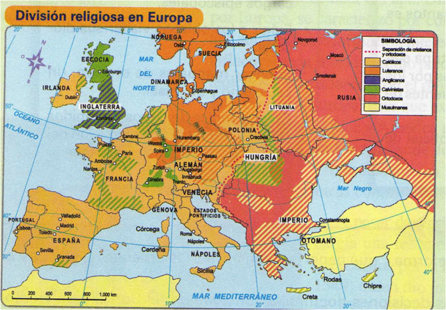 DIVISIÓN RELIGIOSA DE EUROPA