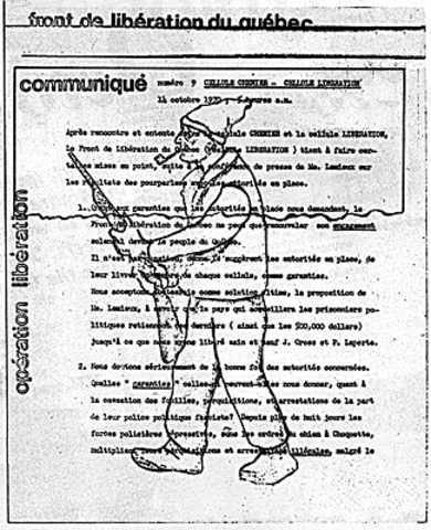 the front de liberation du quebec LQ party is formed