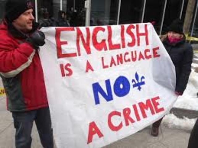 Bill 101 introduced by Parti Quebecois, Rene Levesque