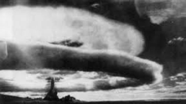 Soviets test an atomic bomb