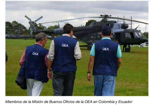 Mision de Buenos Oficios, Colombia-Ecuador
