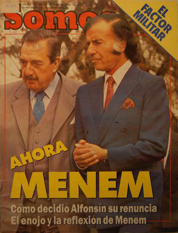 Adelantan las elecciones - gana Menem