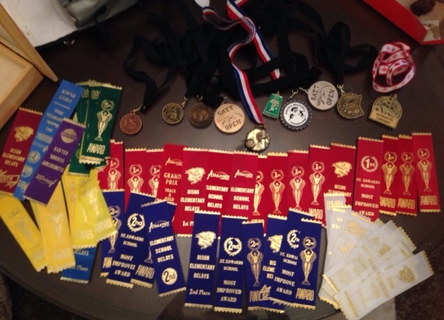 Winning my very first gold metal in Track and Field