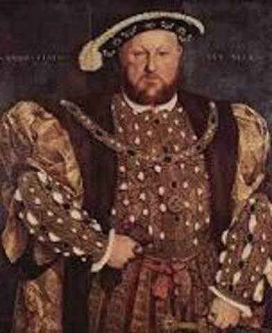 King Henry VIII severed ties with the Catholic Church and declared himself head of the church in England.