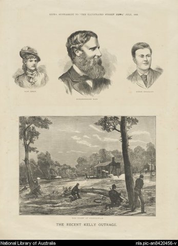 Ned Kelly captured at Glenrowan