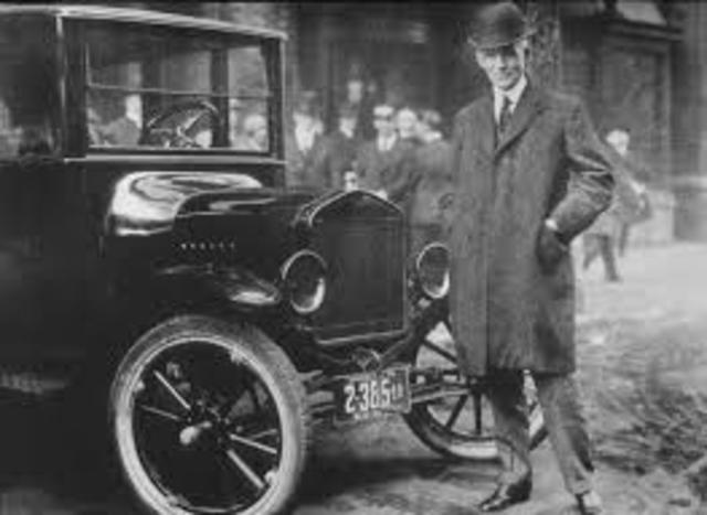 Henery Ford completes his first car