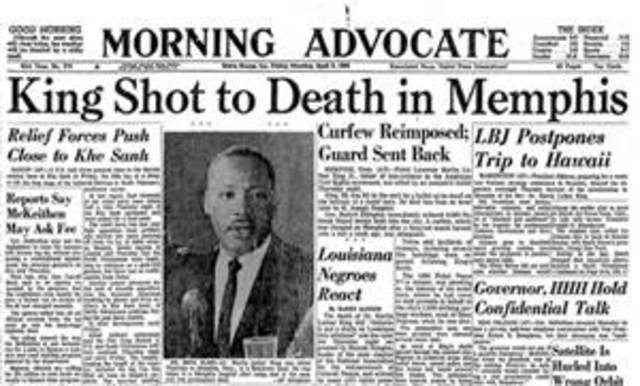 Martin Luther King Jr. Assassinated