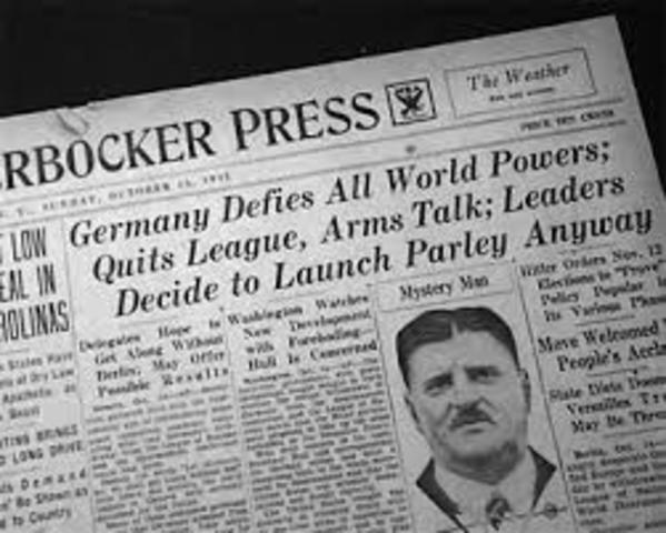 Germany and Japan Leave League Of Nations