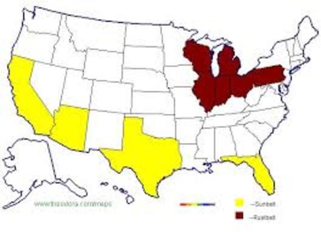 Rust Belt and Sun Belt