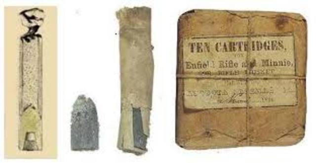 Indian Sepoys learn of cow and pig fat on ammo cartridges