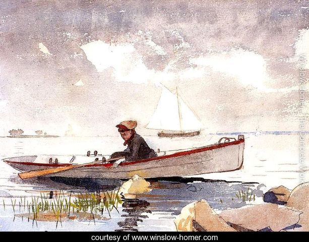 A Girl In A Punt by Winslow Homer