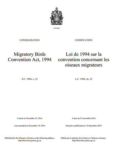 Migratory Birds Convention Act (MBCA)