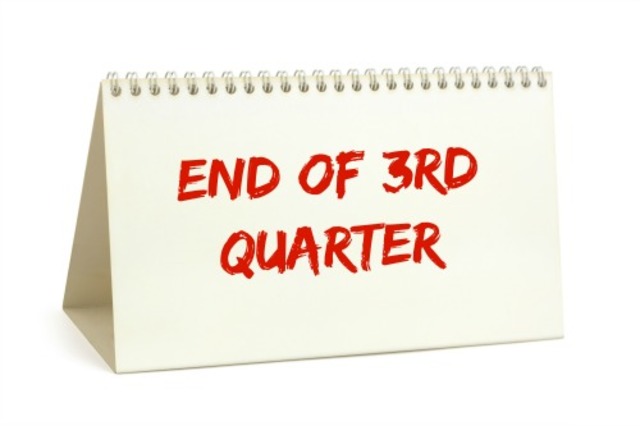 End of 3rd Quarter
