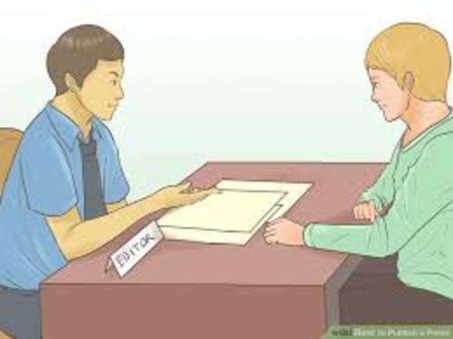 Plublishes his poems