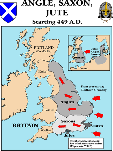 King Alfred creates "Angleland"