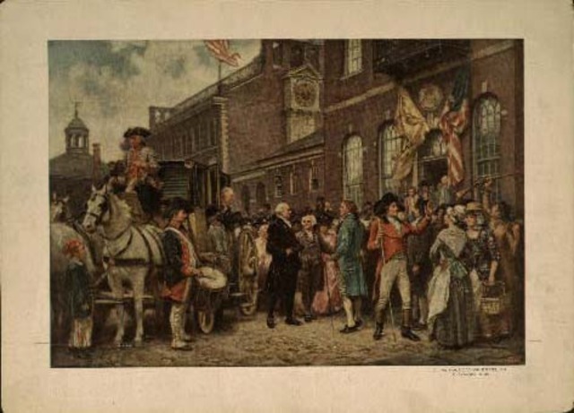 George Washington takes oath of office as the first president of the United States.