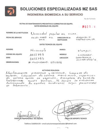 Microscopio 202501 Mantenimiento Preventivo