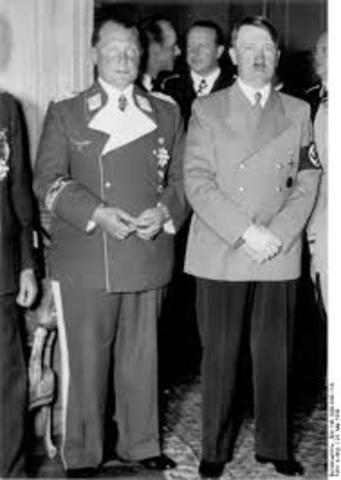 Hermann Goring and Adolf Hitler