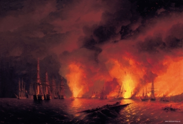 The French Fleet is destroyed @ the Battle of Trafalgar