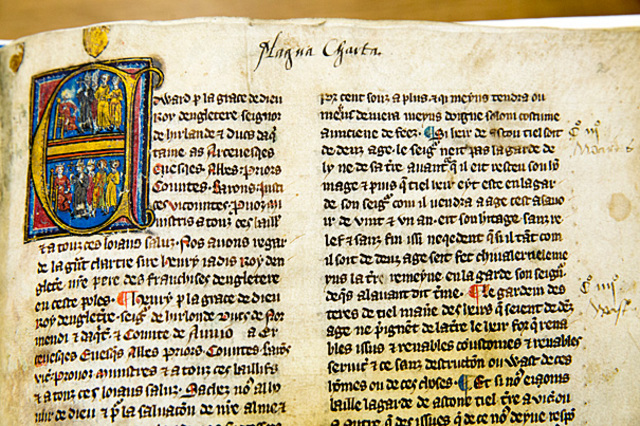 Magna Carta signed by King John