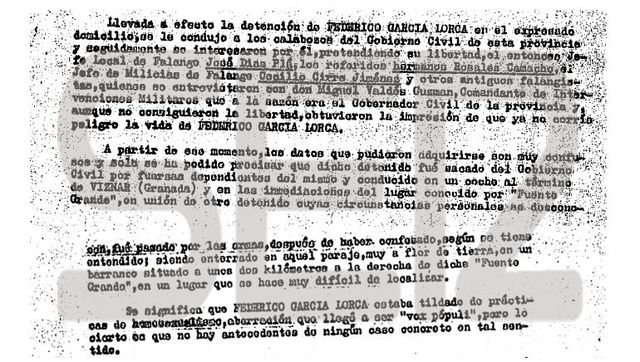 Muerte de Federico García Lorca