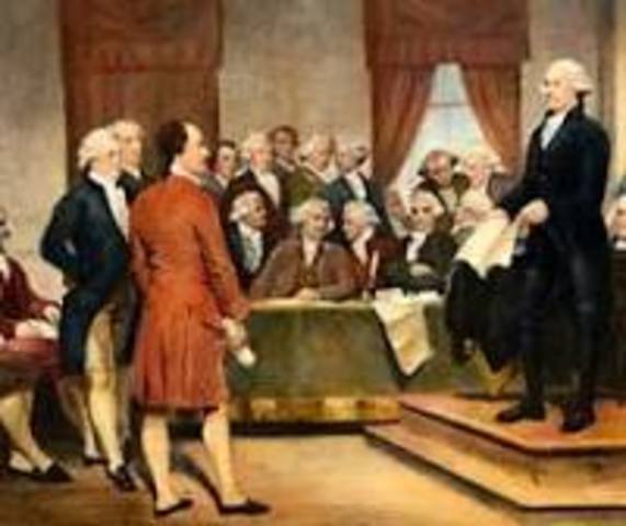 Continental Congress signs the U.S. Constitution