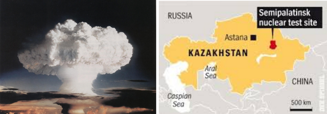 Soviets test first atomic bomb