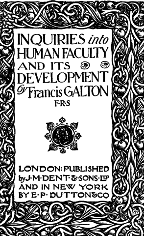 "Inquiries Into Human Faculty and its Development"